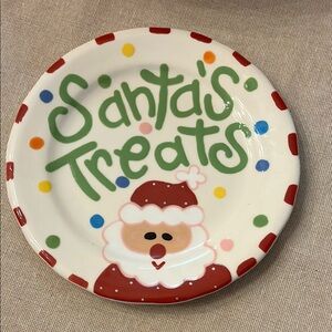 Coton Colors Santa's Treats Plate - Red, Green, White